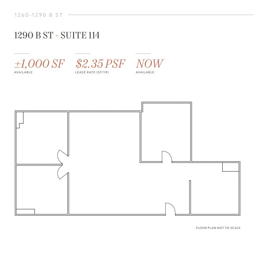 1290 B St, Hayward, CA à louer Plan d’étage– Image 1 sur 1