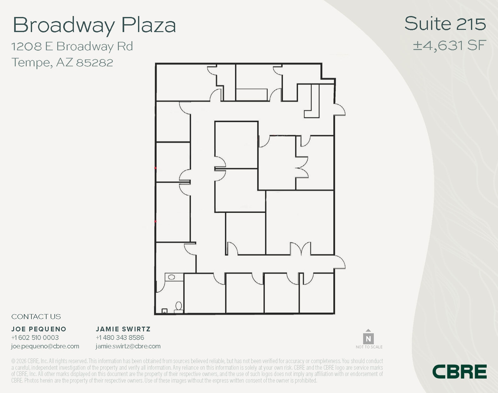 1232 E Broadway Rd, Tempe, AZ à louer Plan d’étage– Image 1 sur 1