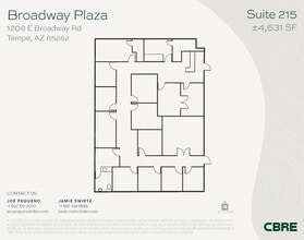 1232 E Broadway Rd, Tempe, AZ à louer Plan d’étage– Image 1 sur 1
