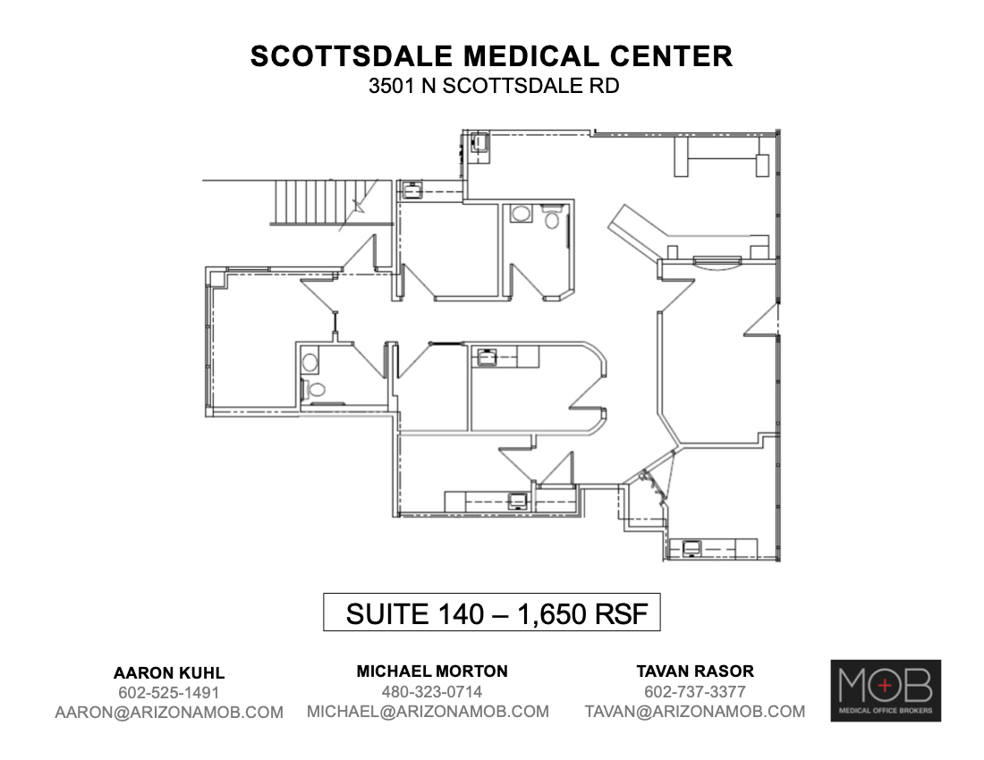 3501 N Scottsdale Rd, Scottsdale, AZ à louer Plan d’étage– Image 1 sur 1