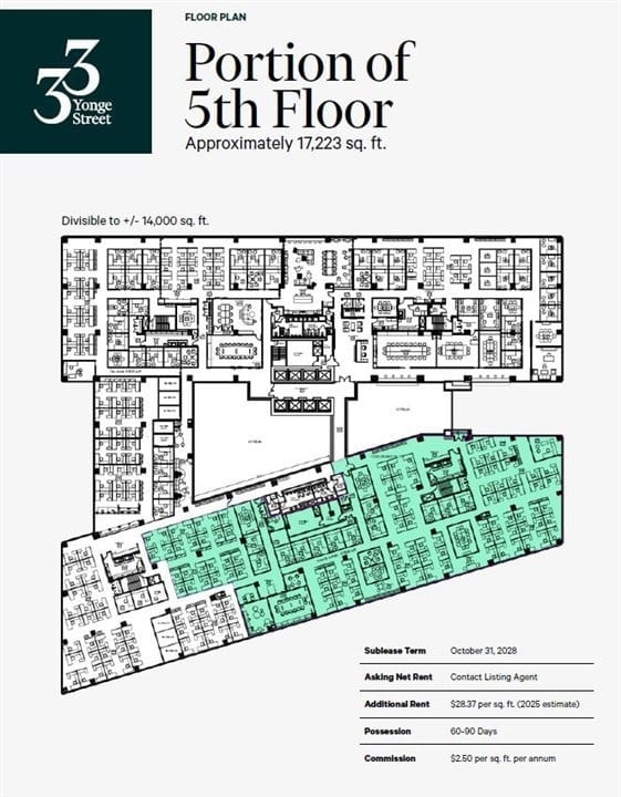33 Yonge St, Toronto, ON à louer Plan d’étage– Image 1 sur 1