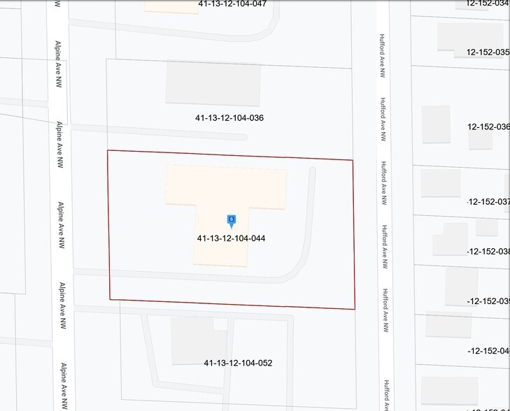 2518 Alpine Ave, Grand Rapids, MI à vendre - Plan cadastral – Image 2 sur 2
