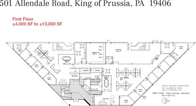 501 Allendale Rd, King Of Prussia, PA à louer Plan d’étage– Image 1 sur 1