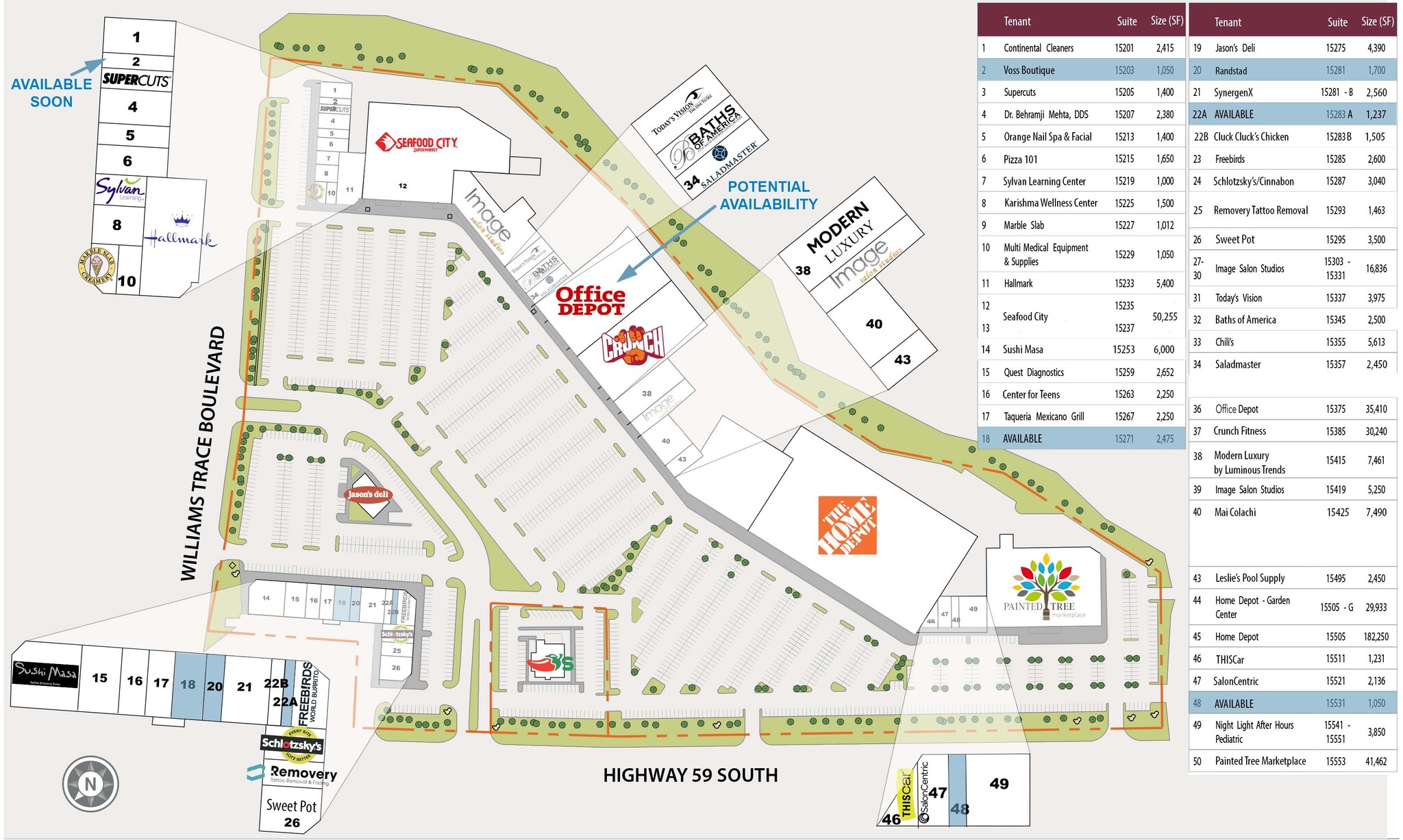 15201-15555 Southwest Fwy, Sugar Land, TX à louer Plan de site– Image 1 sur 1