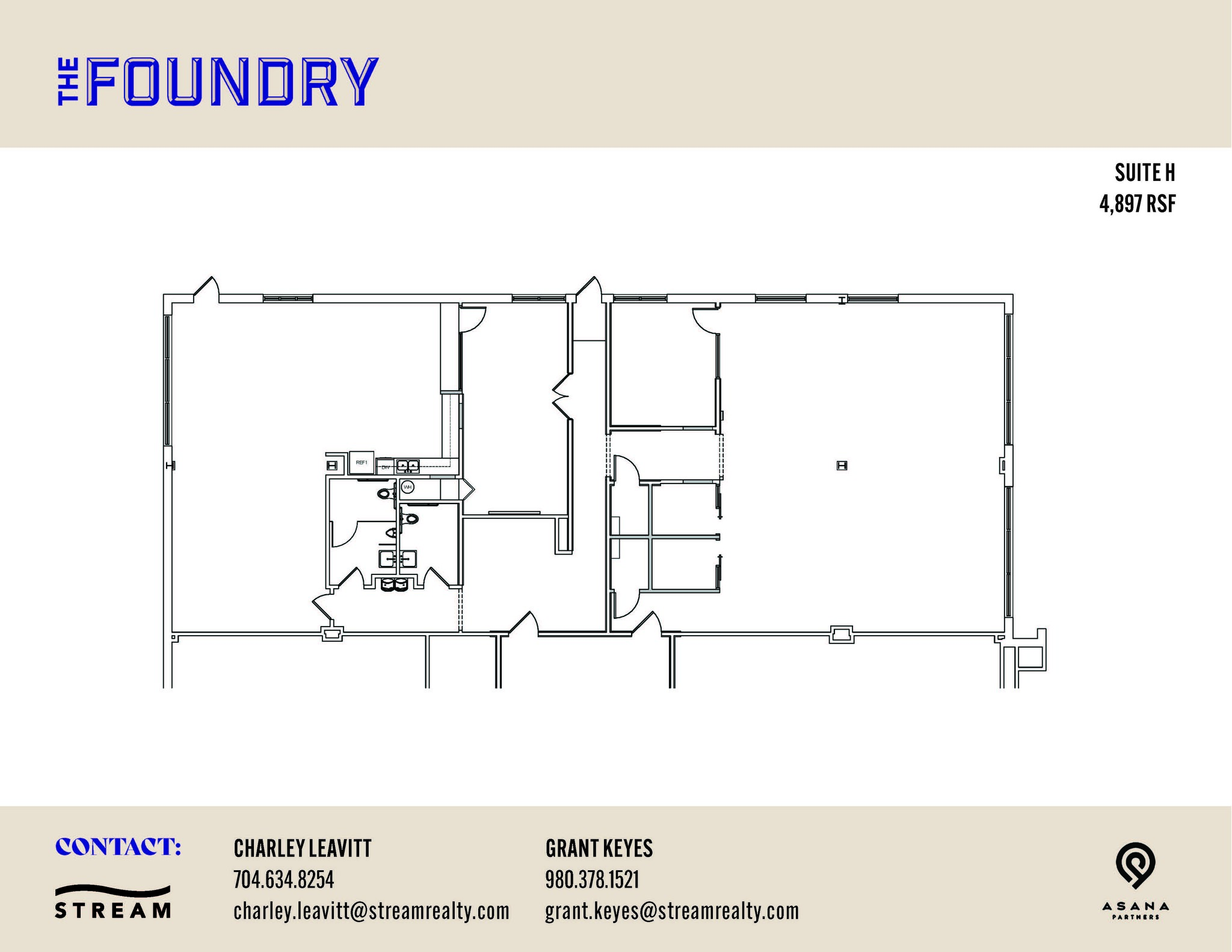 619 S Cedar St, Charlotte, NC à louer Plan d’étage– Image 1 sur 1