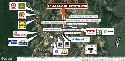 16905 Richmond Hwy, Dumfries, VA - Vue aérienne vue de carte - Image1