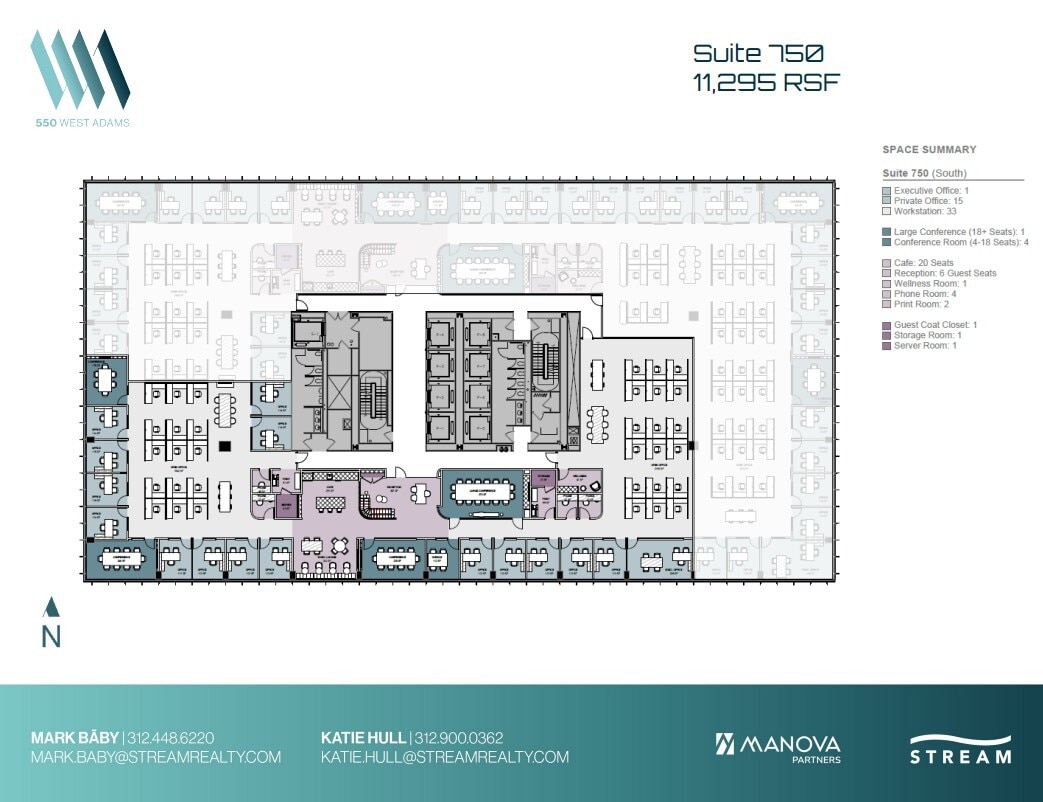 550 W Adams St, Chicago, IL à louer Plan d’étage– Image 1 sur 1