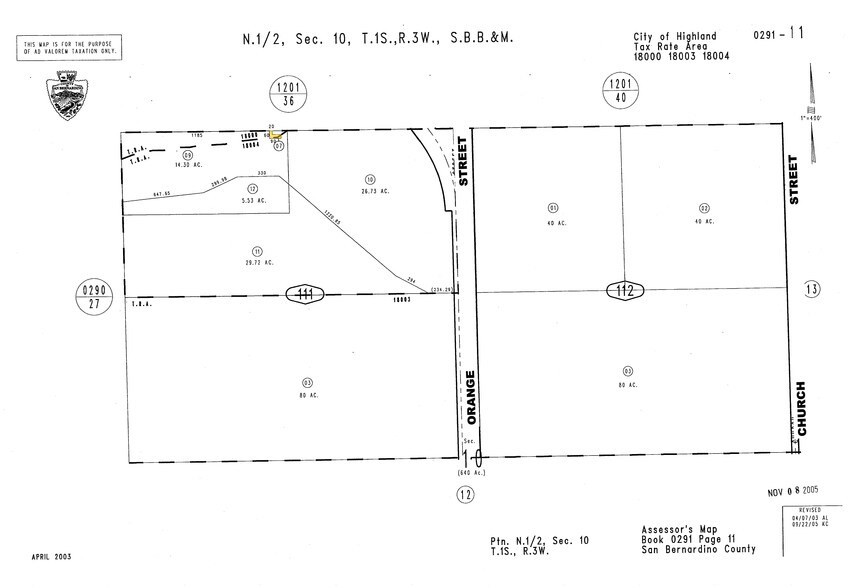Greenspot Rd, Highland, CA à vendre - Plan cadastral – Image 2 sur 4