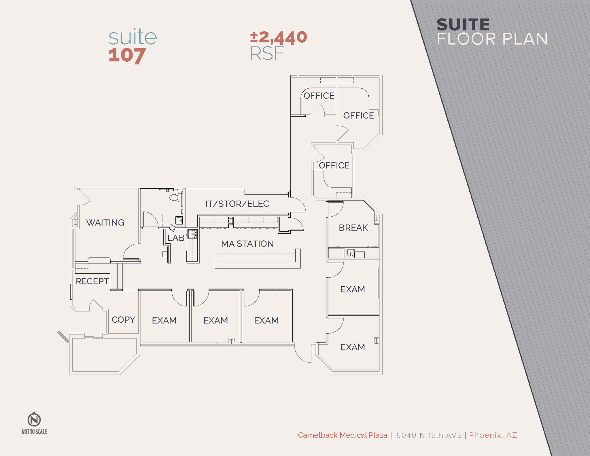 5040 N 15th Ave, Phoenix, AZ à louer Plan d’étage– Image 1 sur 1