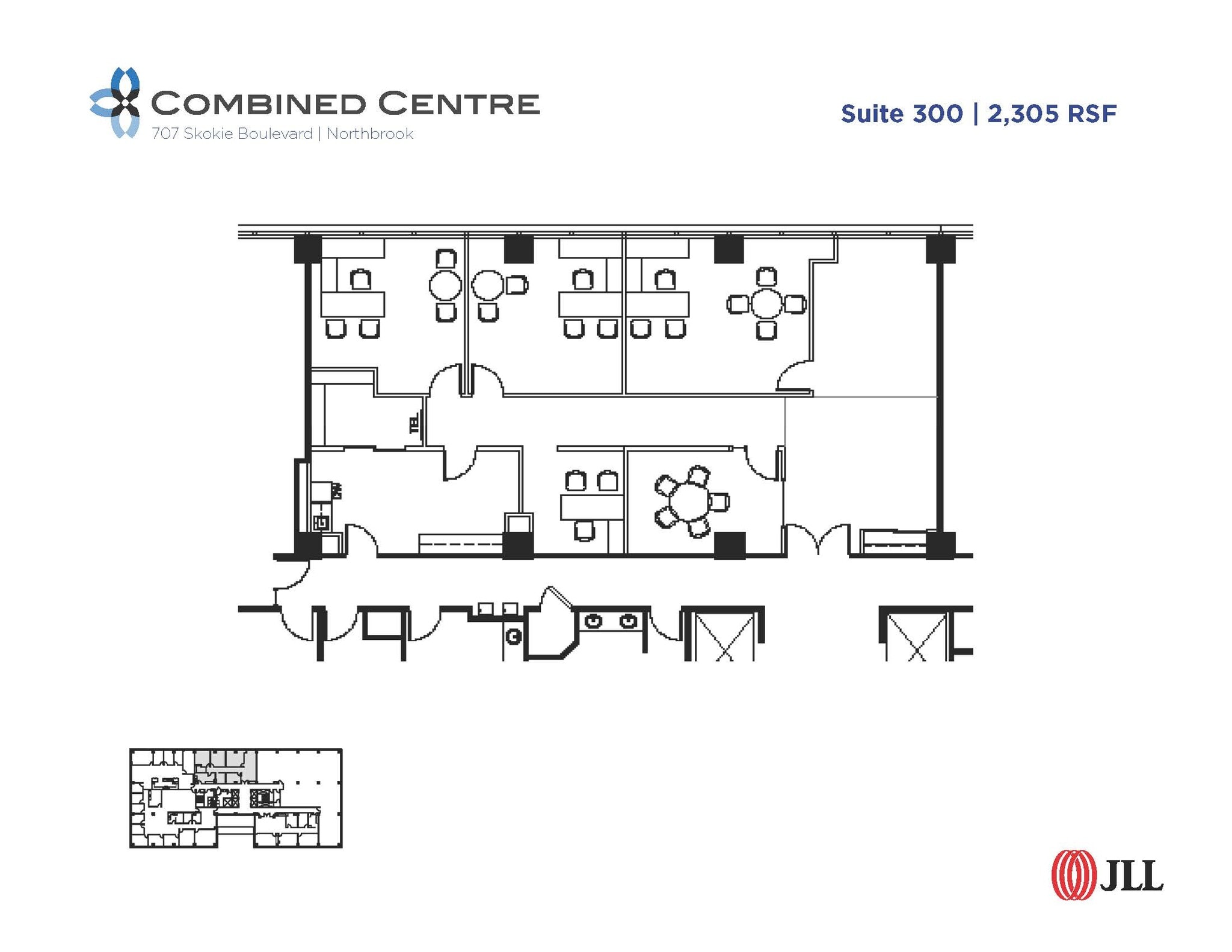 707 Skokie Blvd, Northbrook, IL à louer Plan d’étage– Image 1 sur 1
