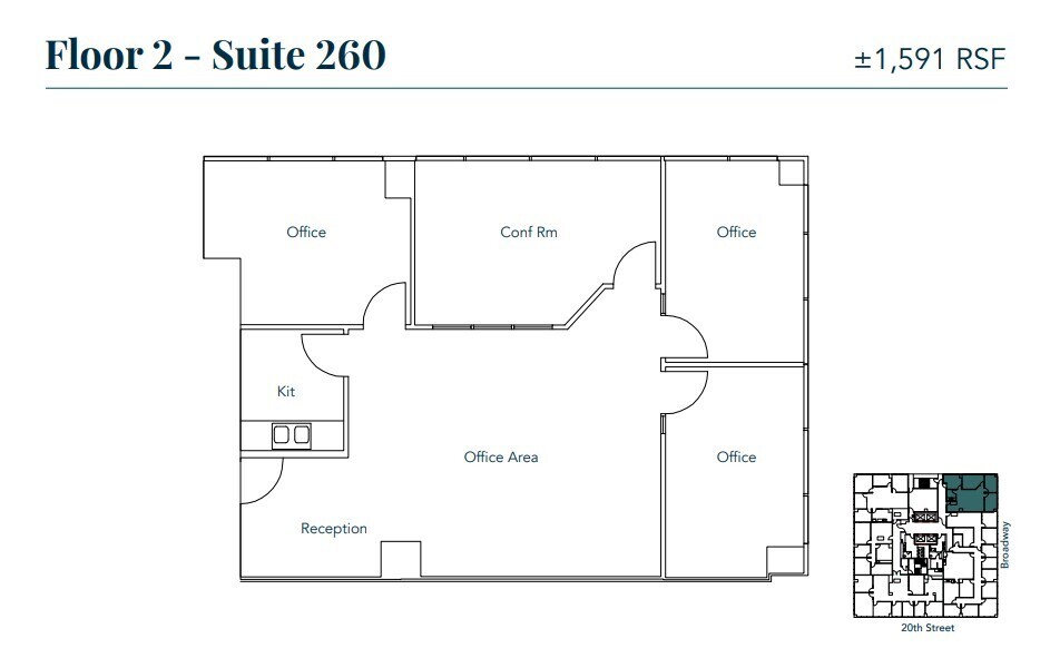 1970 Broadway, Oakland, CA à louer Plan d’étage– Image 1 sur 1
