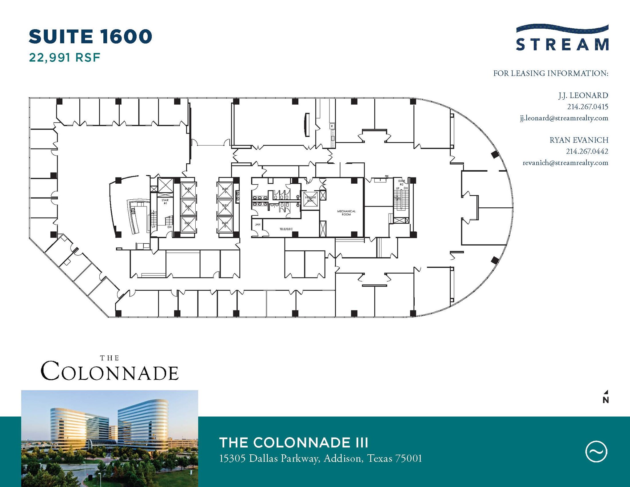 15301 N Dallas Pky, Addison, TX à louer Plan d’étage– Image 1 sur 1