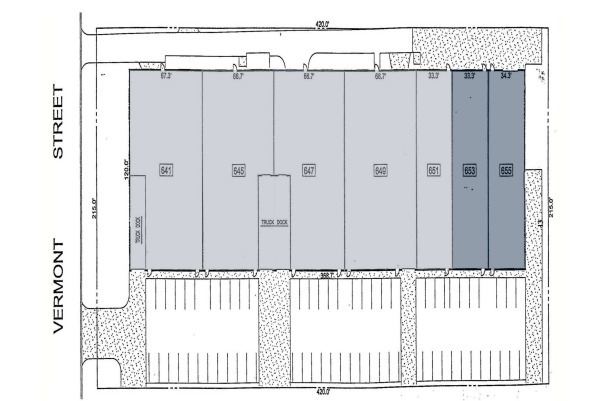 641-655 S Vermont St, Palatine, IL à louer Plan d’étage– Image 1 sur 1