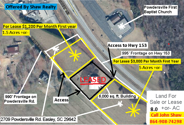 2709 Powdersville rd, Easley, SC à louer - Photo de l’immeuble – Image 1 sur 6