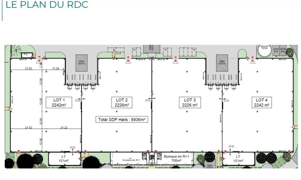Local d’activités dans Puiseux-en-France à louer - Plan d’étage – Image 2 sur 5