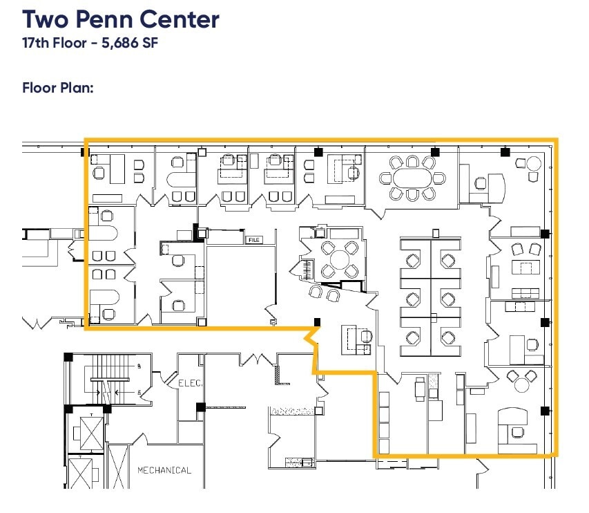 1500 John F Kennedy Blvd, Philadelphia, PA à louer Plan d’étage– Image 1 sur 1