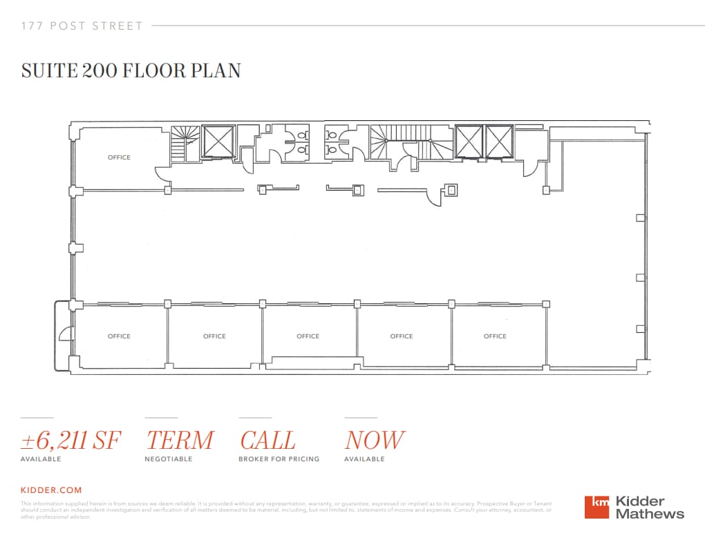 177 Post St, San Francisco, CA à louer Plan d’étage– Image 1 sur 1