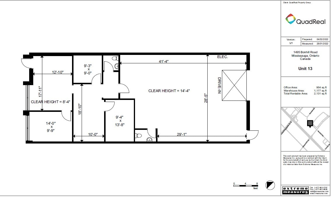 1495 Bonhill Rd, Mississauga, ON à louer Plan d’étage– Image 1 sur 1