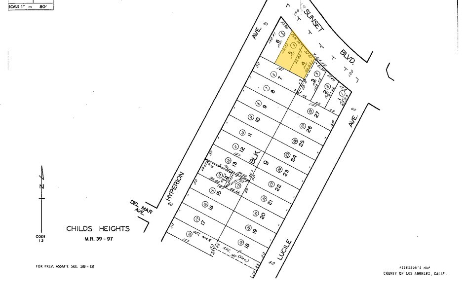 3814-3824 W Sunset Blvd, Los Angeles, CA à vendre - Plan cadastral – Image 2 sur 2