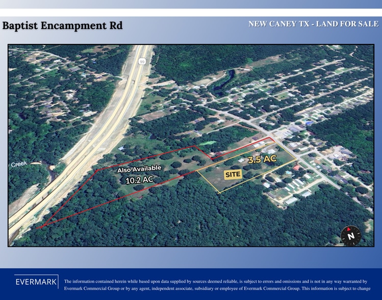 21394 Baptist Encampment Rd, New Caney, TX à vendre - Aérien – Image 3 sur 7