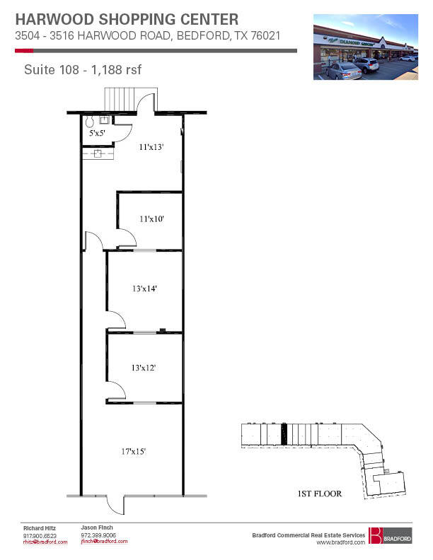 3504-3508 Harwood Rd, Bedford, TX à louer Plan d’étage– Image 1 sur 1