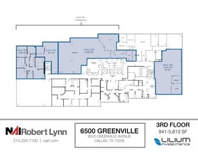 6500 Greenville Ave, Dallas, TX à louer Plan d’étage– Image 2 sur 2