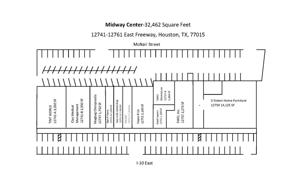 12741-12761 East Fwy, Houston, TX à louer - Plan de site – Image 3 sur 3