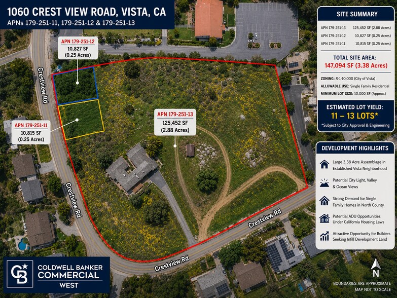 1060 Crest View Rd, Vista, CA à vendre - Photo de l’immeuble – Image 1 sur 21