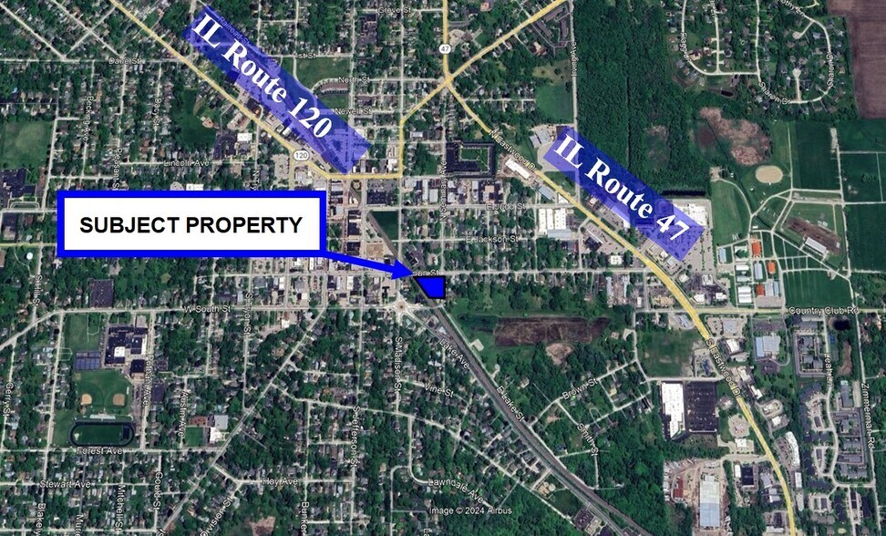 SWC of Calhoun Street and S. Seminary Ave., Woodstock, IL à vendre - Aérien – Image 2 sur 4