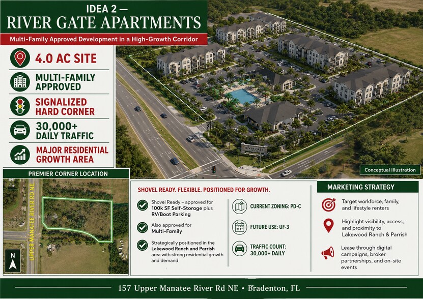 157 Upper Manatee River Rd NE, Bradenton, FL à vendre - Photo de l’immeuble – Image 3 sur 9
