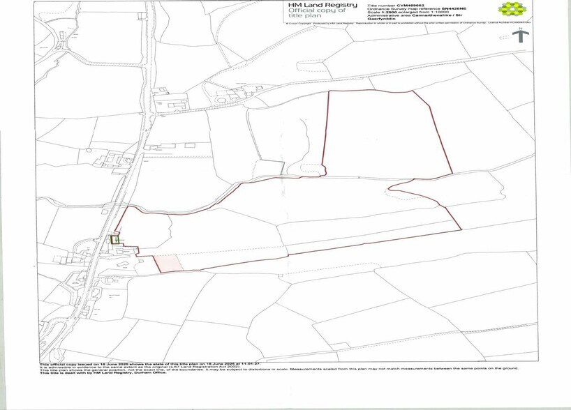 Pontarsais, Carmarthen à vendre - Plan cadastral – Image 2 sur 2