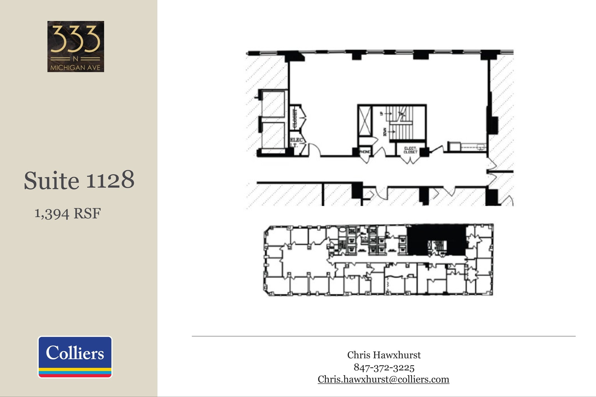 333 N Michigan Ave, Chicago, IL à louer Plan d’étage– Image 1 sur 1