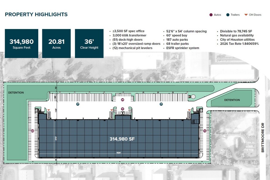6995 Brittmoore Rd, Houston, TX à vendre - Plan de site – Image 2 sur 2