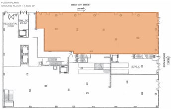 611 6th Ave, New York, NY à louer Plan d’étage– Image 2 sur 2