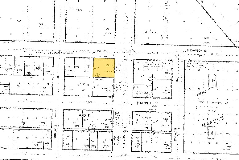 5201 4th Ave S, Seattle, WA à vendre - Plan cadastral – Image 2 sur 2