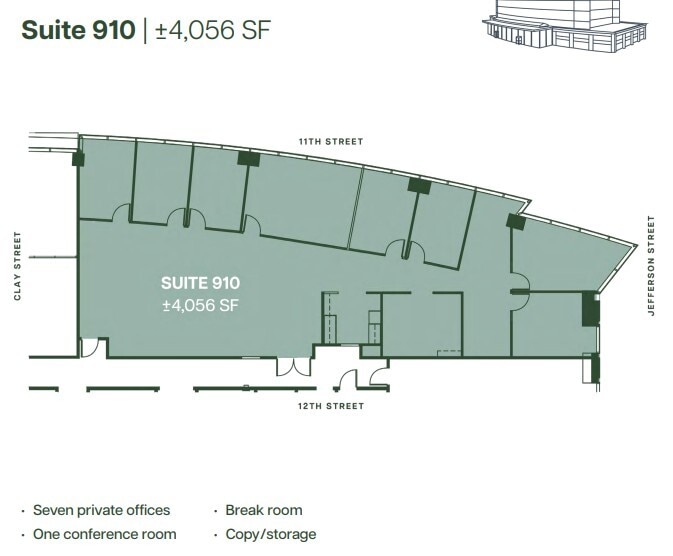 555 12th St, Oakland, CA à louer Plan d’étage– Image 1 sur 1