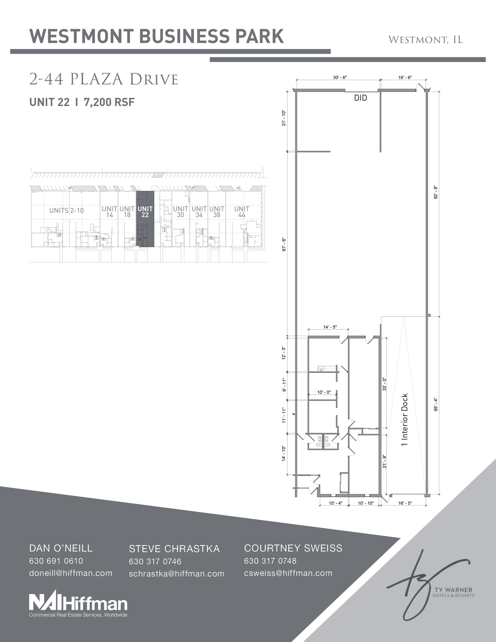 2-44 Plaza Dr, Westmont, IL à louer Plan d’étage– Image 1 sur 1