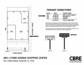 5811 Lyons Ave, Houston, TX à louer Plan de site– Image 1 sur 1