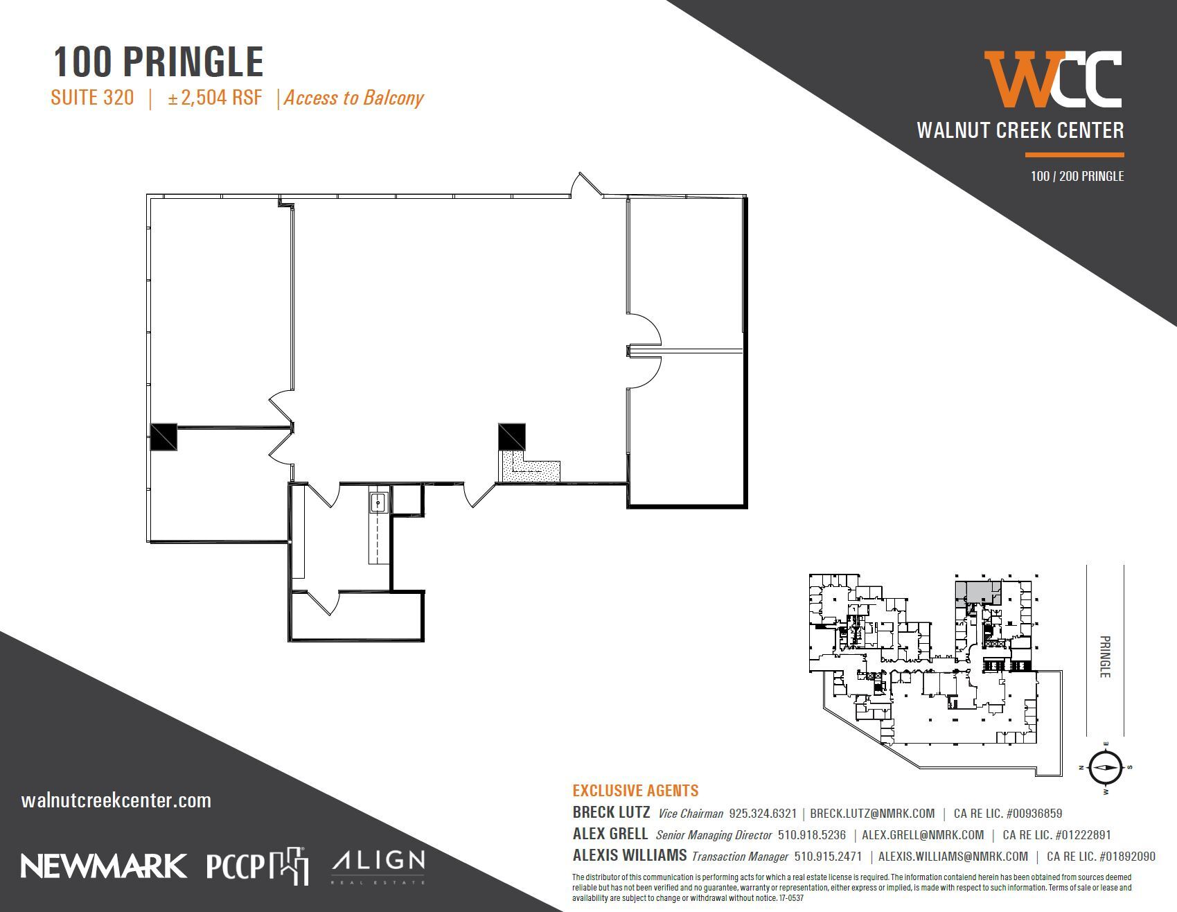 100 Pringle Ave, Walnut Creek, CA à louer Plan d’étage– Image 1 sur 1
