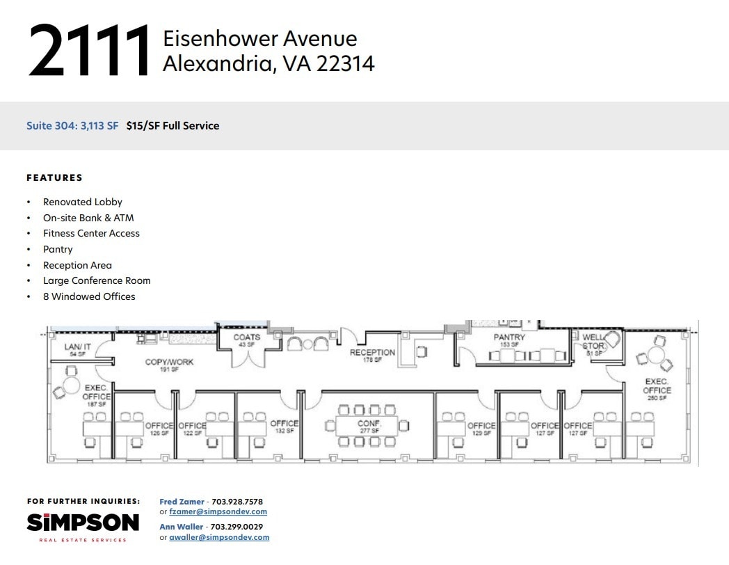 2111 Eisenhower Ave, Alexandria, VA à louer Plan d’étage– Image 1 sur 1