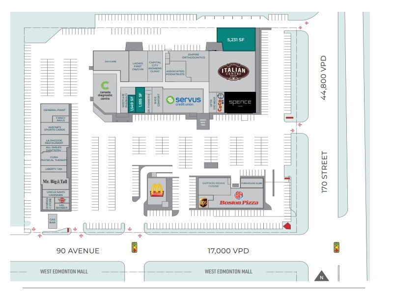 17010 90th Ave NW, Edmonton, AB à louer Plan de site– Image 1 sur 1