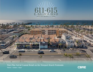 Plus de détails pour 611-615 E Balboa Blvd, Newport Beach, CA - Local commercial à vendre