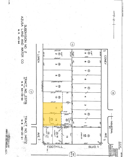 718-738 N Loren Ave, Azusa, CA à louer - Plan cadastral – Image 2 sur 3
