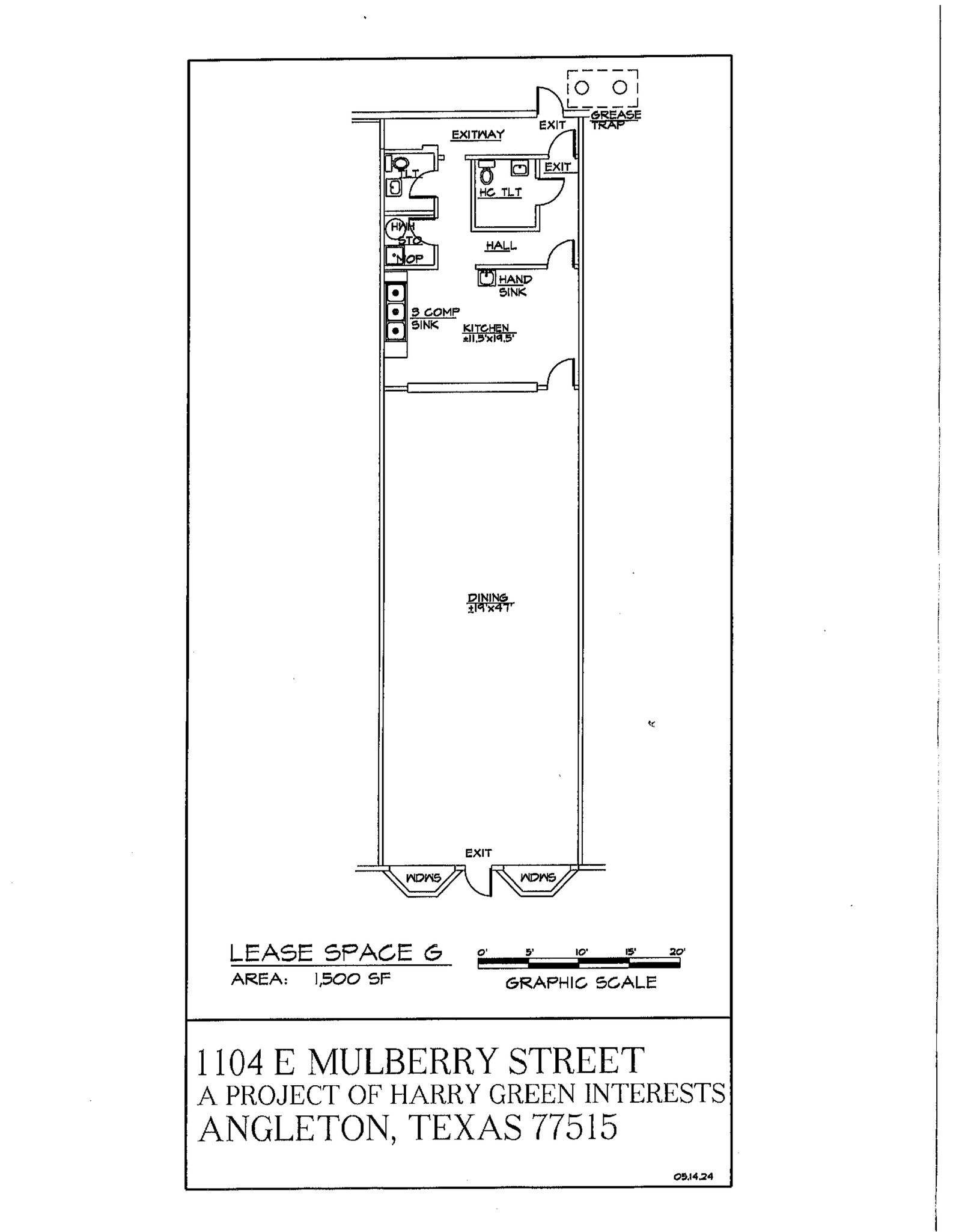 1100-1116 E Mulberry St, Angleton, TX à louer Plan de site– Image 1 sur 1