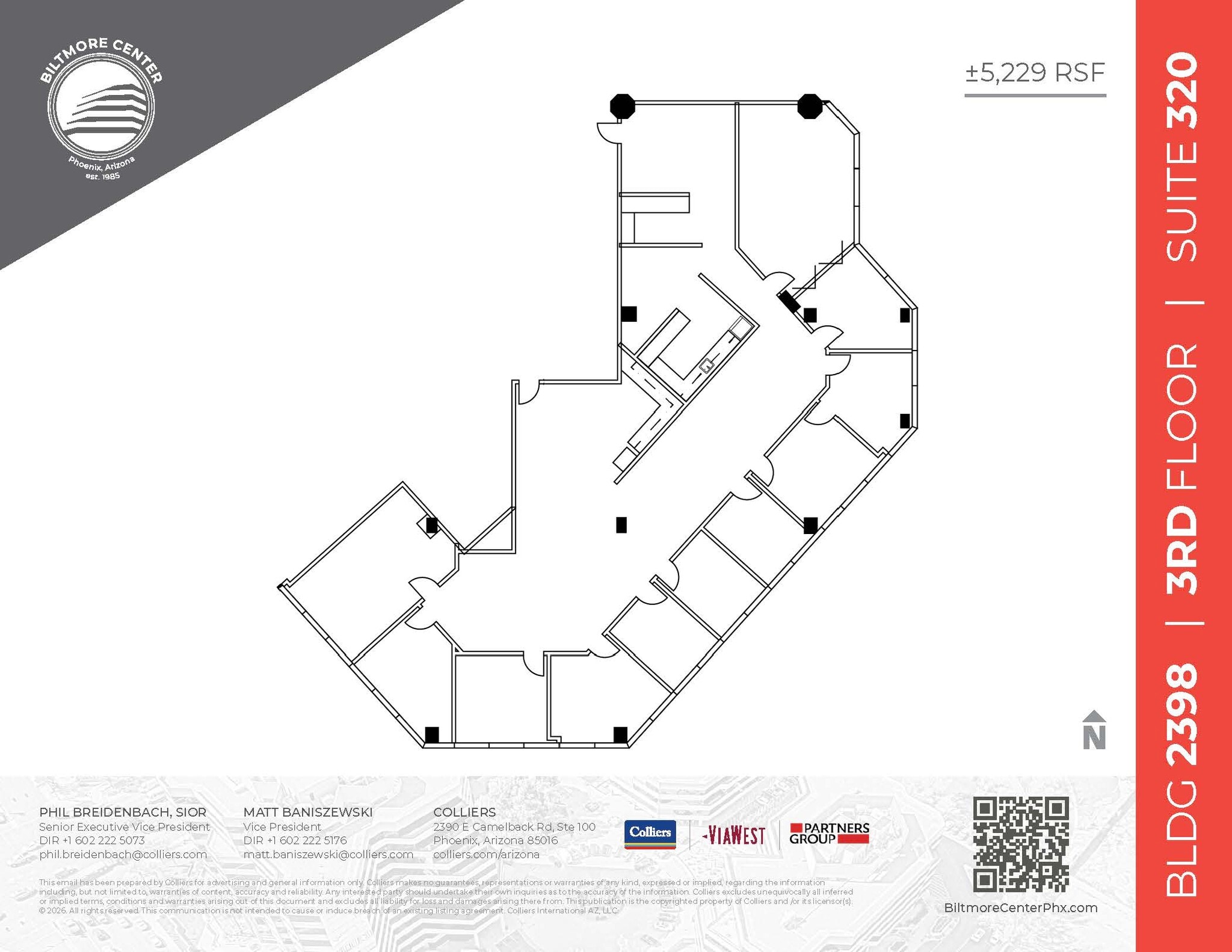 2398 E Camelback Rd, Phoenix, AZ à louer Plan d’étage– Image 1 sur 2