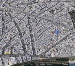 Paris - VUE AÉRIENNE vue de carte