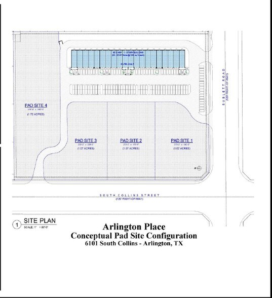 6101 S Collins St, Arlington, TX à louer - Plan de site – Image 2 sur 2