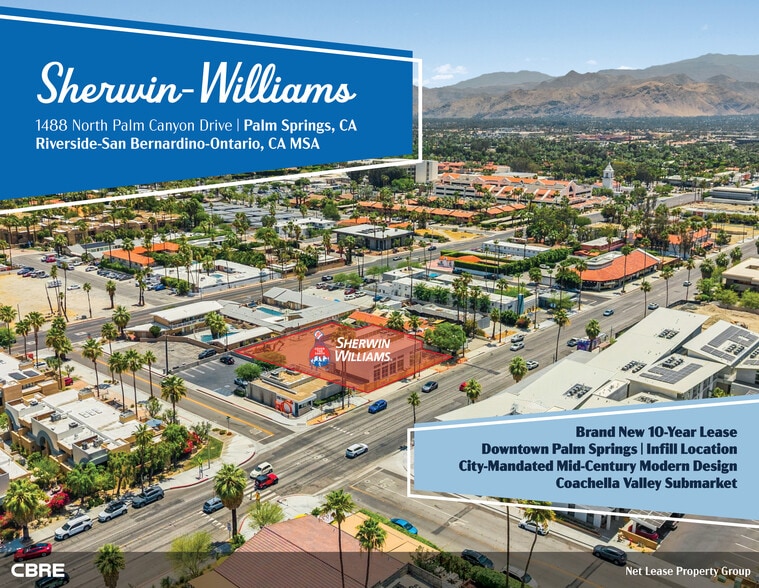 1488 Palm Canyon Dr, Palm Springs, CA à vendre - Photo de l’immeuble – Image 1 sur 6