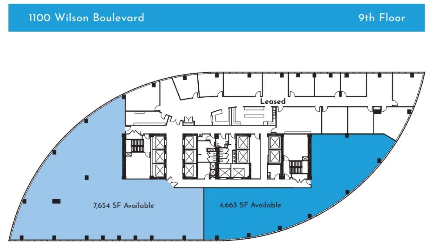 1100 Wilson Blvd, Arlington, VA à louer Plan d’étage– Image 1 sur 2