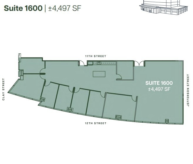 555 12th St, Oakland, CA à louer Plan d’étage– Image 1 sur 3
